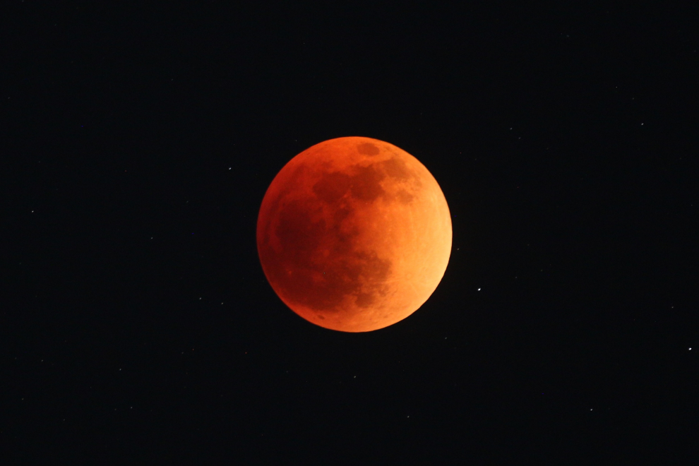 Eclipse de luna en Pachuca, México