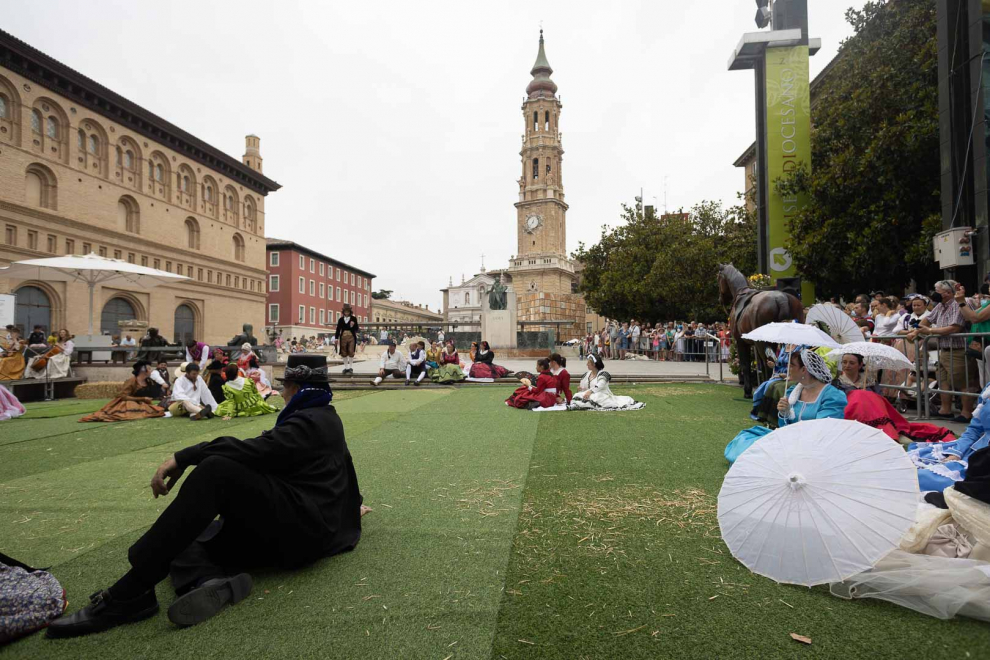 Imágenes de las Fiestas Goyescas en su tercer y último día en la plaza del Pilar