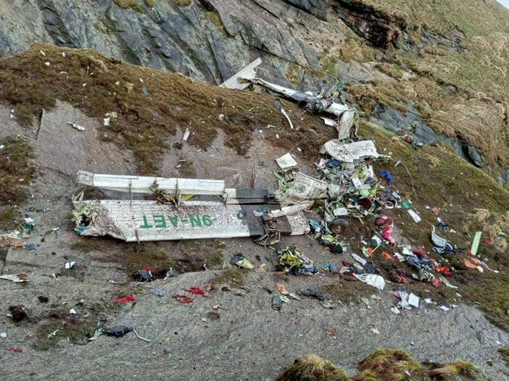 Fotos del accidente de avión en Nepal