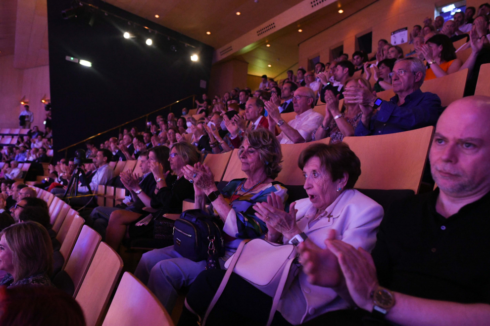 Foto de la primera edición de los Premios Valores de la Cadena Cope, en la sala Luis Galve del Auditorio de Zaragoza