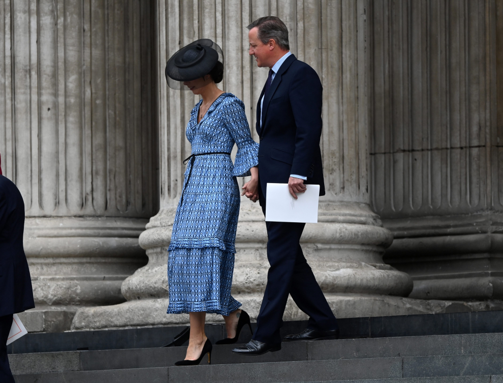 Britain's Prince Harry, Meghan, Duchess of Sussex and Zara Tindall depart after attending the National Service of Thanksgiving held at St Paul's Cathedral during the Queen's Platinum Jubilee celebrations in London, Britain, June 3, 2022. REUTERS/Henry Nicholls/Pool BRITAIN-ROYALS/PLATINUM-JUBILEE THANKSGIVING