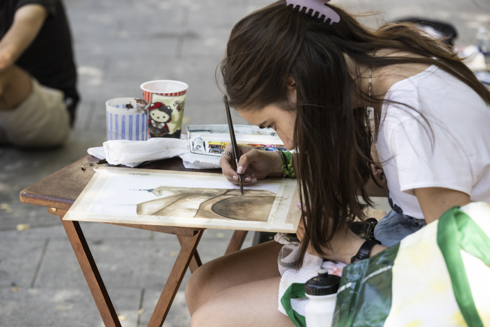 Concurso de pintura rápida al aire libre en Santa Engracia
