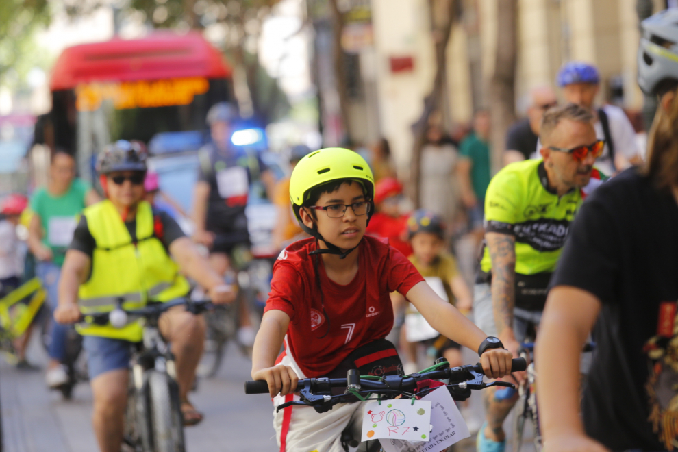 XV Bicicletada Escolar en Zaragoza.