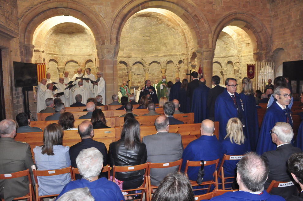 Javier Lambán y María Chivite, presidentes de Aragón y Navarra, han presidido el acto celebrado en el Monasterio de San Juan de la Peña.