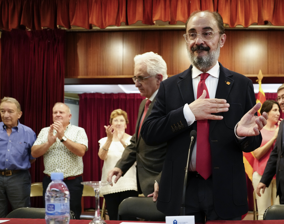Acto del presidente de Aragón Javier Lambán en Barcelona