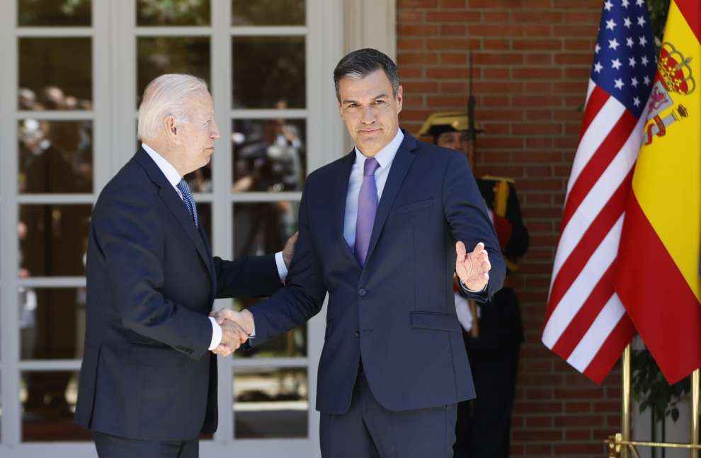 Encuentro del presidente de Estados Unidos, Joe Biden, y el presidente del gobierno de España Pedro Sánchez