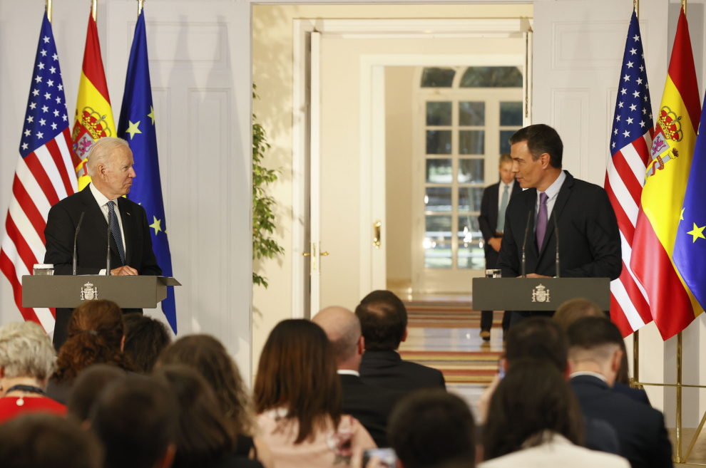 Encuentro del presidente de Estados Unidos, Joe Biden, y el presidente del gobierno de España Pedro Sánchez