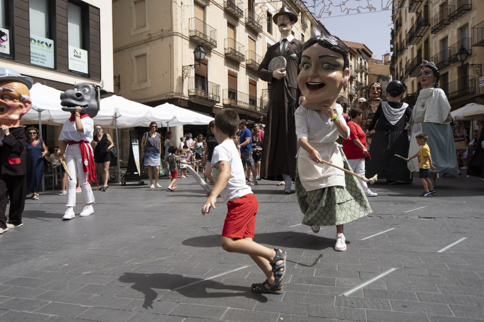 Fiestas del angel en Teruel. Cabezudos. foto Antonio garcia/bykofoto. 02/07/22[[[FOTOGRAFOS]]]