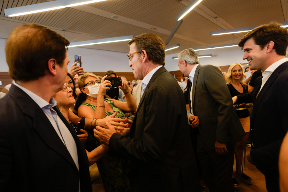 Mitin del líder del PP Alberto Núñez Feijóo en Zaragoza