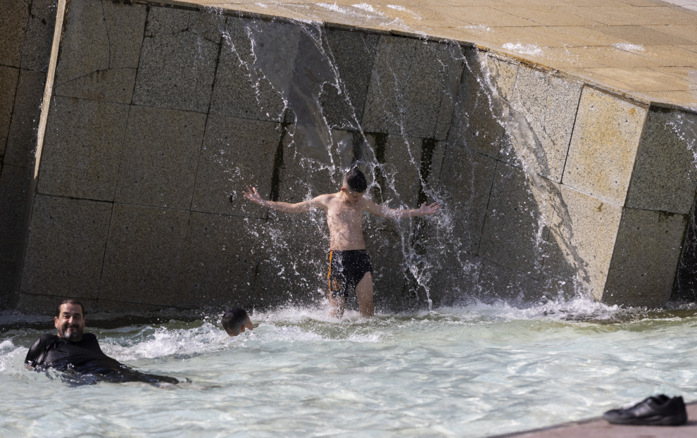 Ola de calor en Zaragoza.