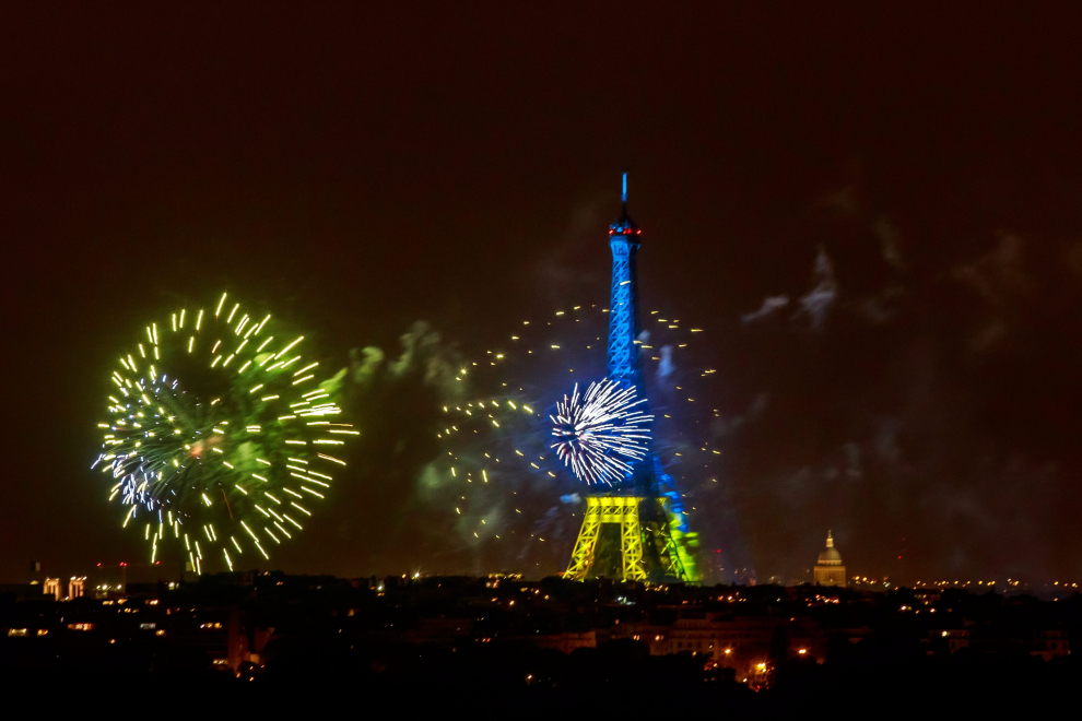 Los fuegos artificiales fueron la guinda al Día Nacional de Francia en París.