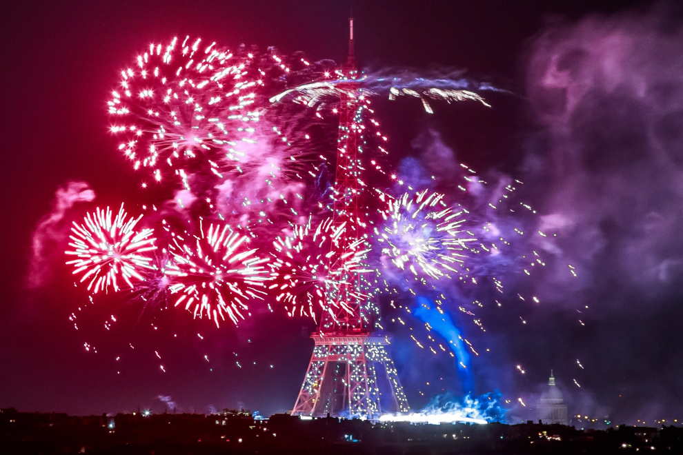 Los fuegos artificiales fueron la guinda al Día Nacional de Francia en París.
