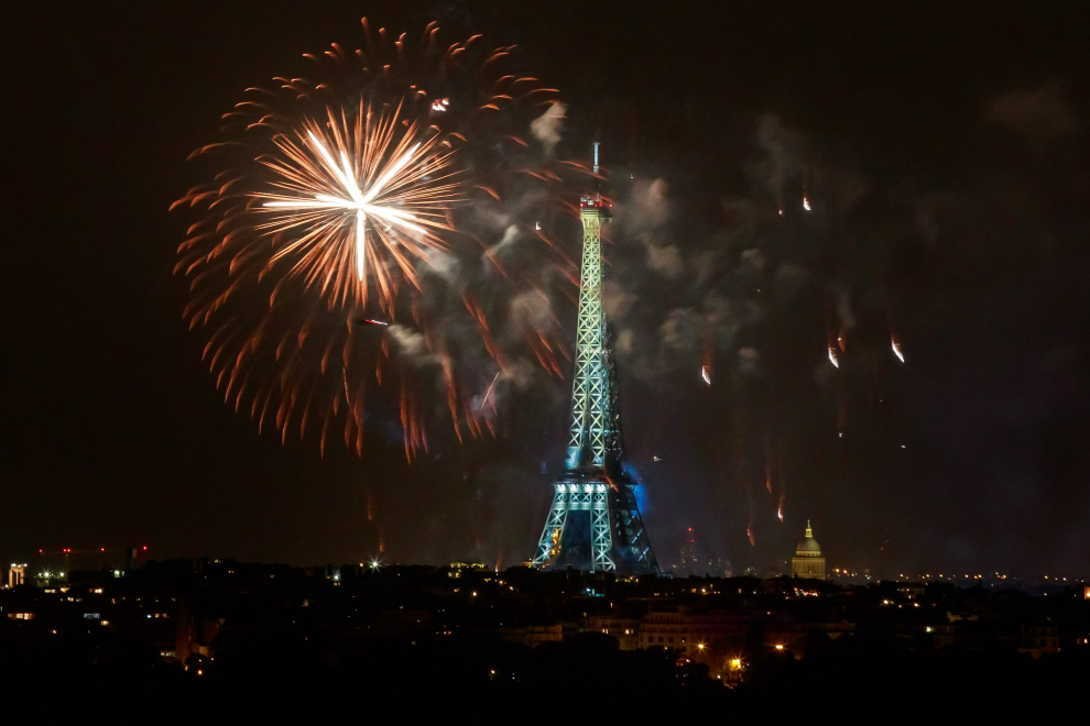 Los fuegos artificiales fueron la guinda al Día Nacional de Francia en París.