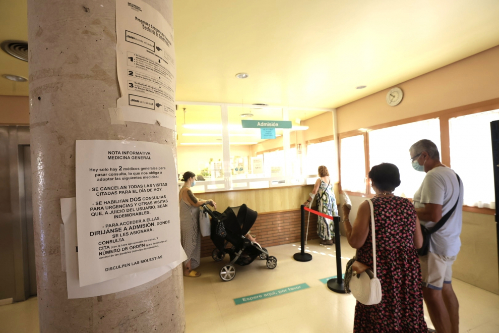 El centro de salud de Utebo cancela las citas