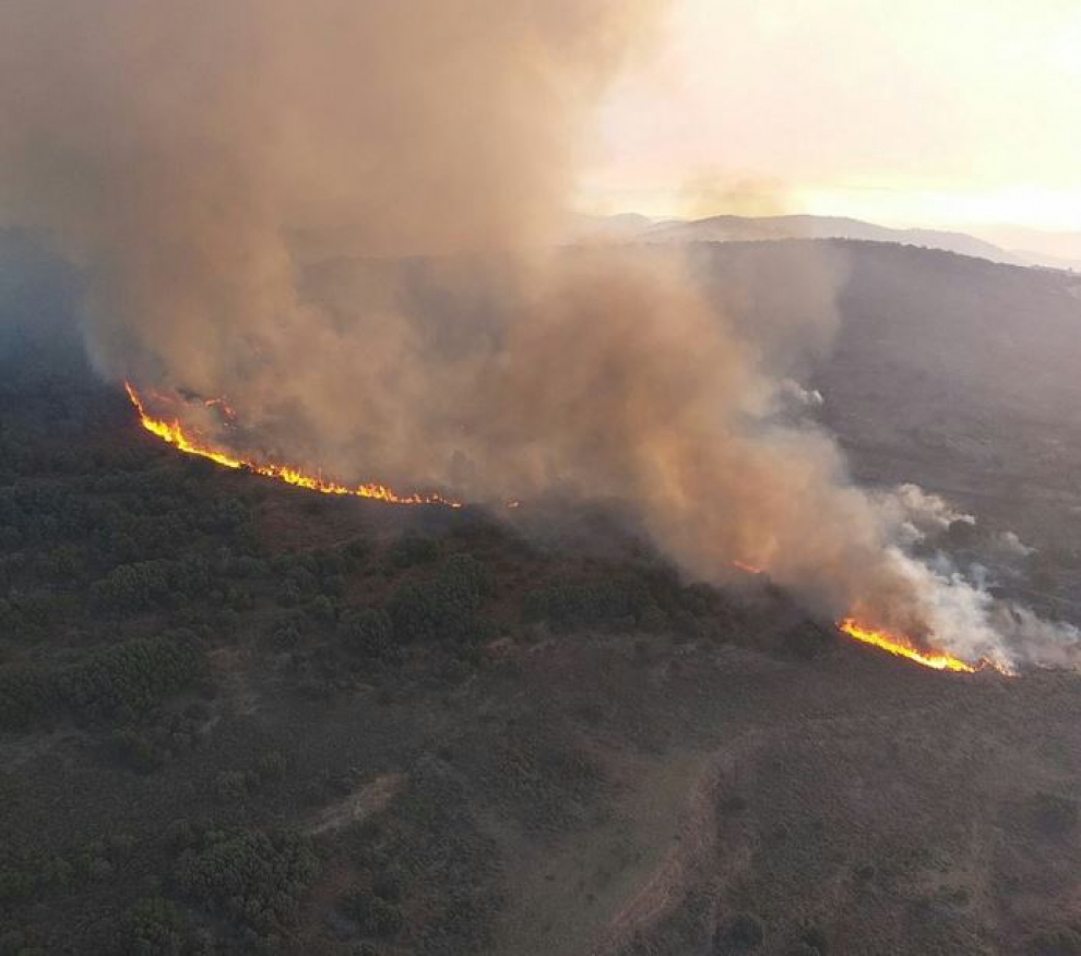 Foto del incendio en Añón de Moncayo
