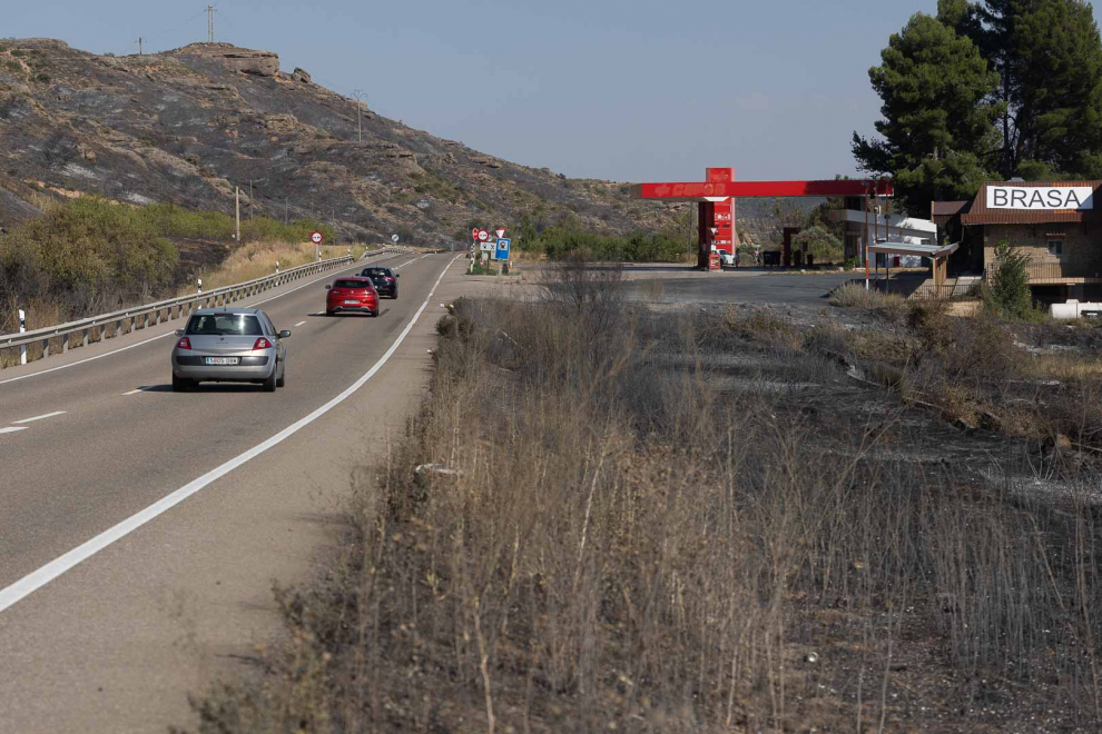 El regreso a casa de los vecinos evacuados por el incendio del Moncayo.