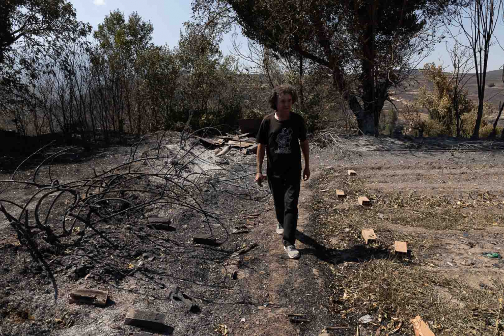 El regreso a casa de los vecinos evacuados por el incendio del Moncayo.
