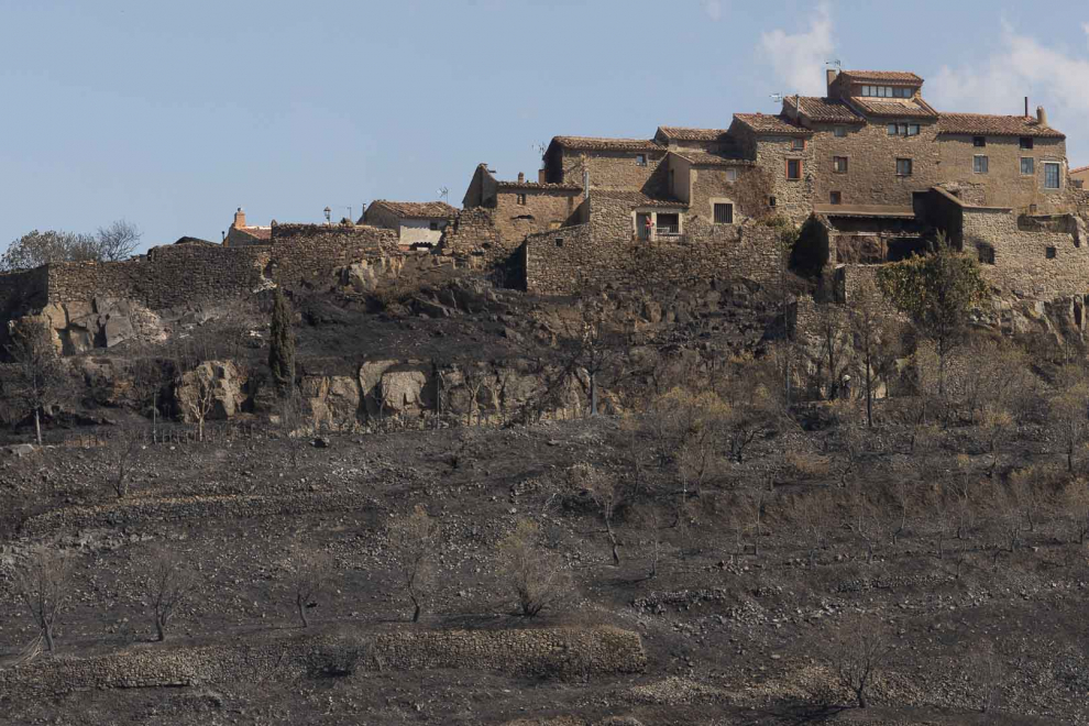 El regreso a casa de los vecinos evacuados por el incendio del Moncayo.