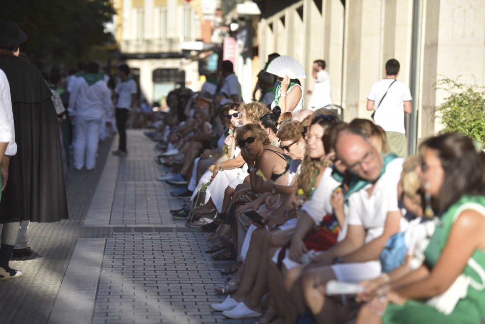 Fotos de la ofrenda de flores y frutos de Huesca.
