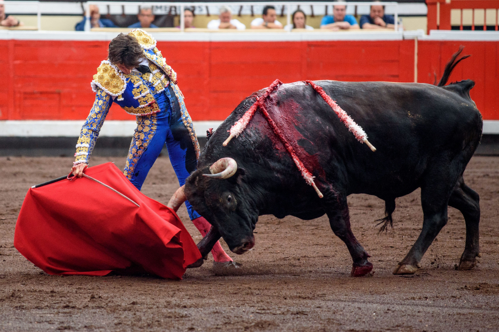 El diestro durante su actuación en la corrida del jueves en Bilbao.