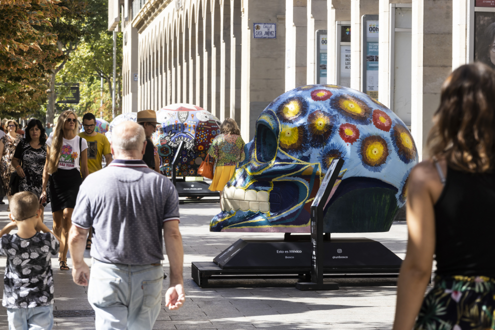 La exposición de calaveras del Vive Latino ya se puede ver en el Paseo Independencia