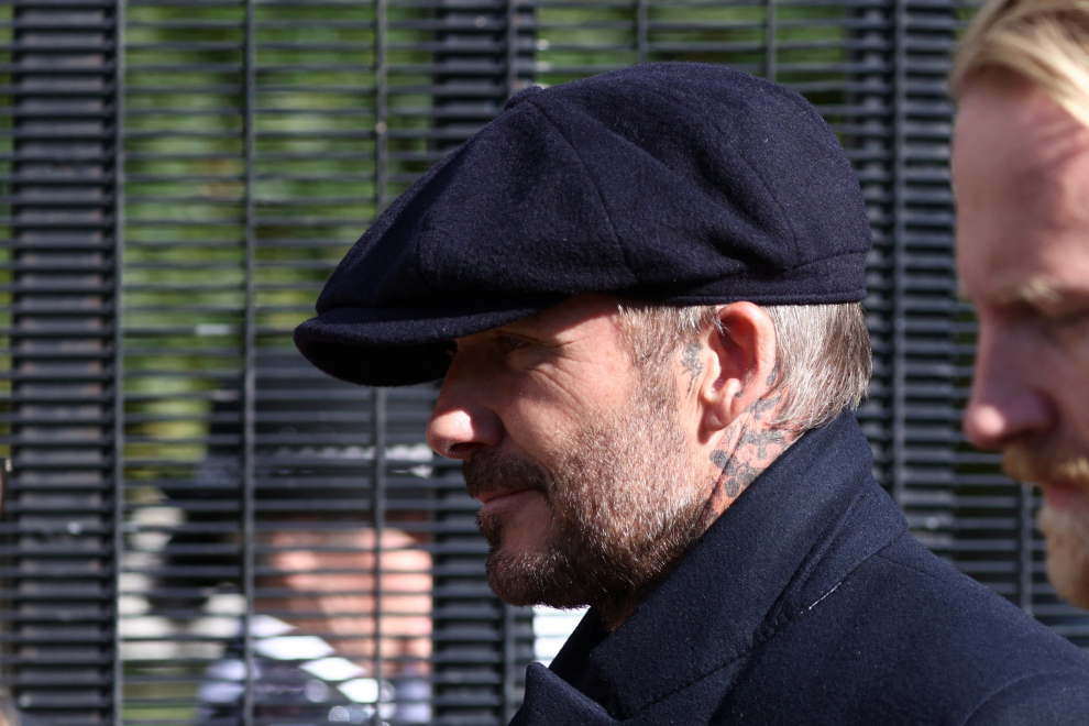 Former football player David Beckham leaves after paying his respects to Britain's Queen Elizabeth lying in state, following her death, in London, Britain September 16, 2022. REUTERS/Tom Nicholson BRITAIN-ROYALS/QUEEN