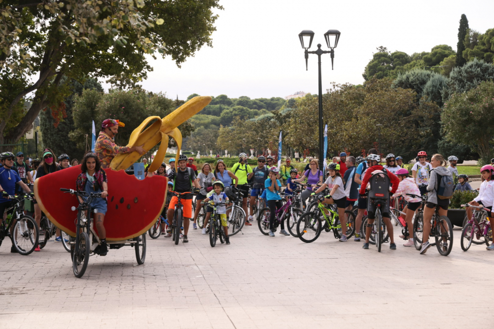 Fotos de la marcha ciclista familiar por Zaragoza