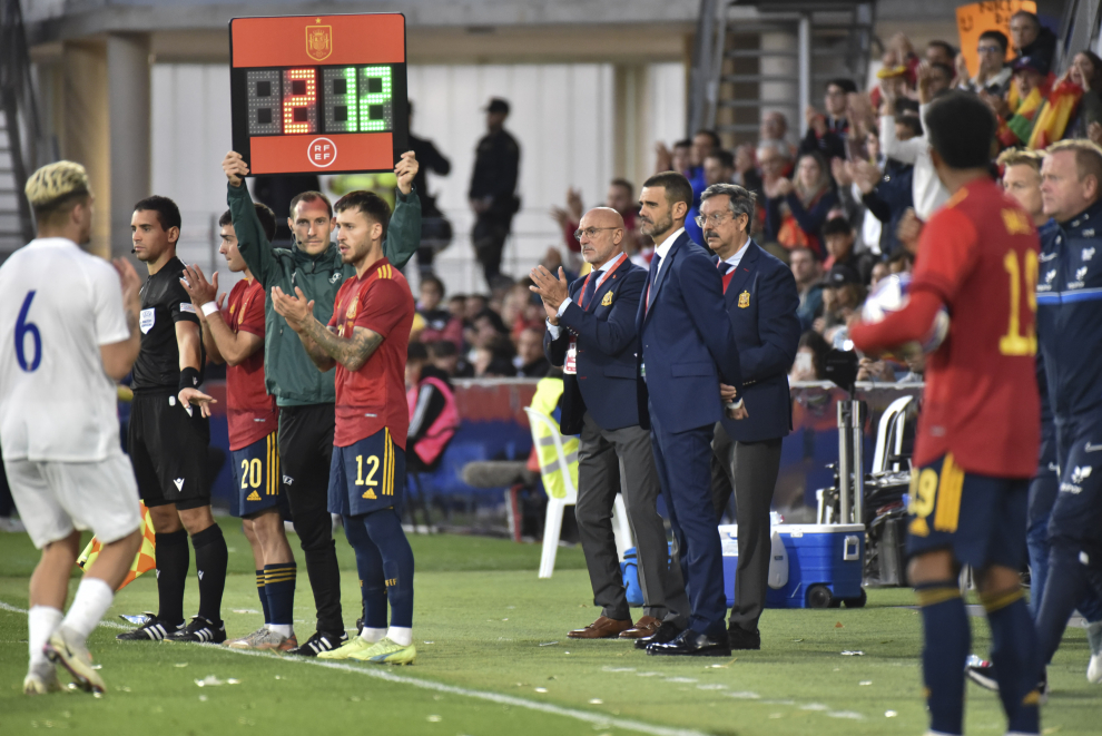 Partido de fútbol de selecciones sub-21, España-Noruega en El Alcoraz en Huesca