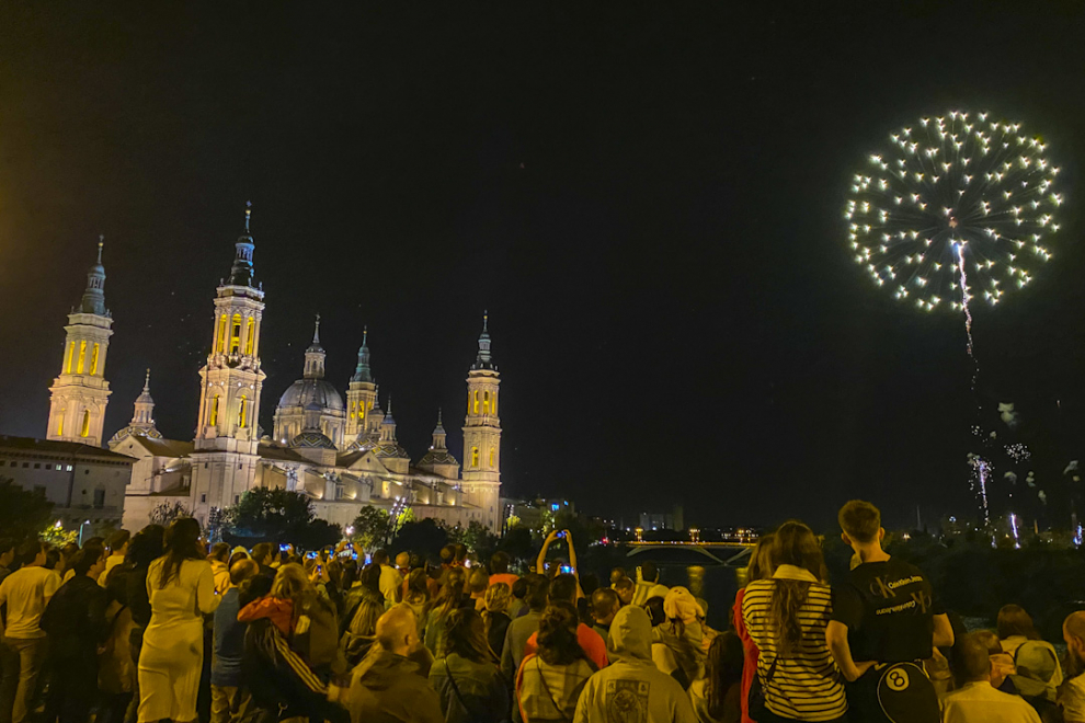 Fuegos artificiales de las Fiestas del Pilar 2022.
