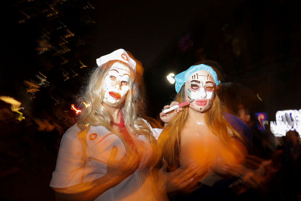 Revellers attend Church Street's annual Halloween party in Toronto, Ontario, Canada October 31, 2022.  REUTERS/Nick Lachance HALLOWEEN-DAY/CANADA