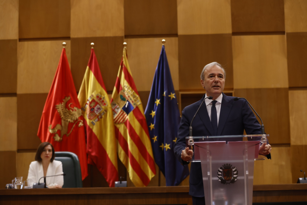 Azcón abre con su discurso el debate sobre el estado de la ciudad.