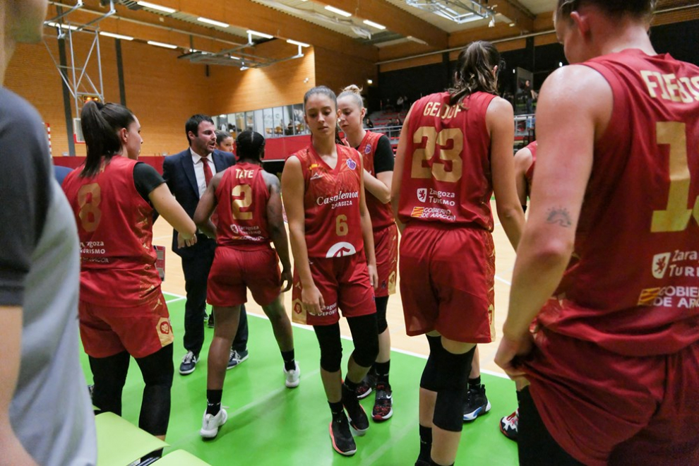 Fotos del partido del Casademont Zaragoza femenino contra el BBC Grengewald durante la Eurocup en Luxemburgo.