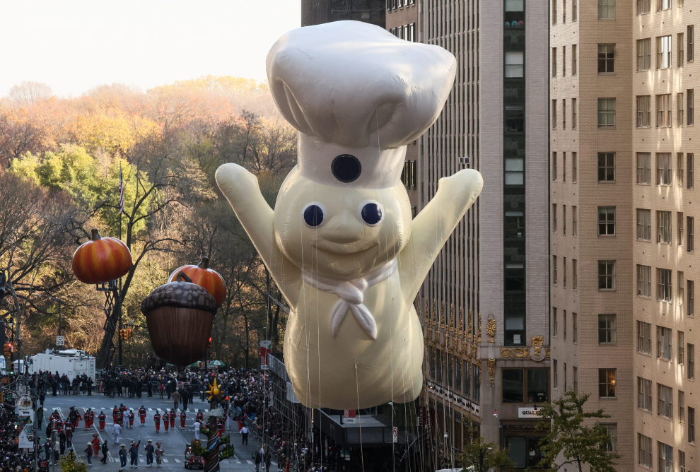 The Boss Baby ballon flies during the 96th Macy's Thanksgiving Day Parade in Manhattan, New York City, U.S., November 24, 2022. REUTERS/Andrew Kelly USA-THANKSGIVING/PARADE