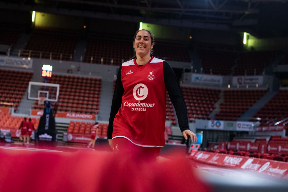 Entrenamiento del Casademont Femenino en el Pabellón Príncipe Felipe de Zaragoza.