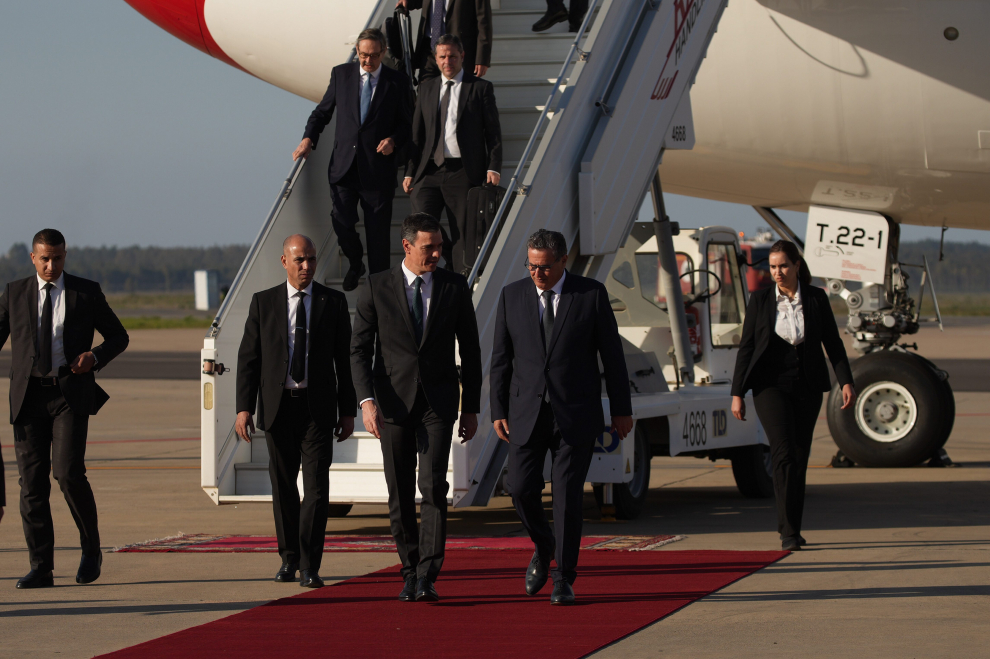 Fotos de la visita de Pedro Sánchez y otros ministros a Rabat, Marruecos