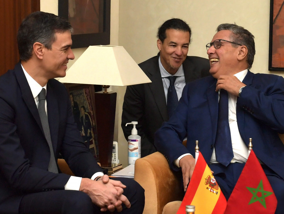Fotos de la visita de Pedro Sánchez y otros ministros a Rabat, Marruecos.