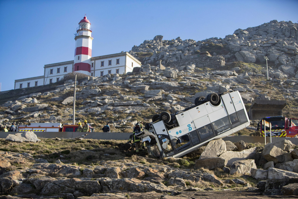 Accidente de un minibús en Baiona
