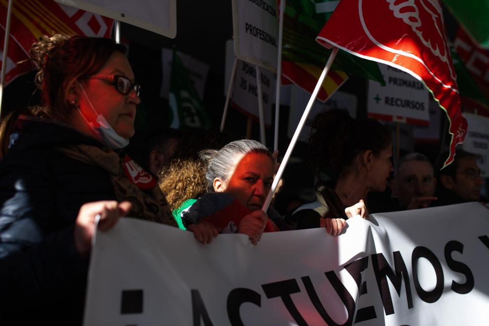 Concentración en Zaragoza por la mejora de la Sanidad en Aragón