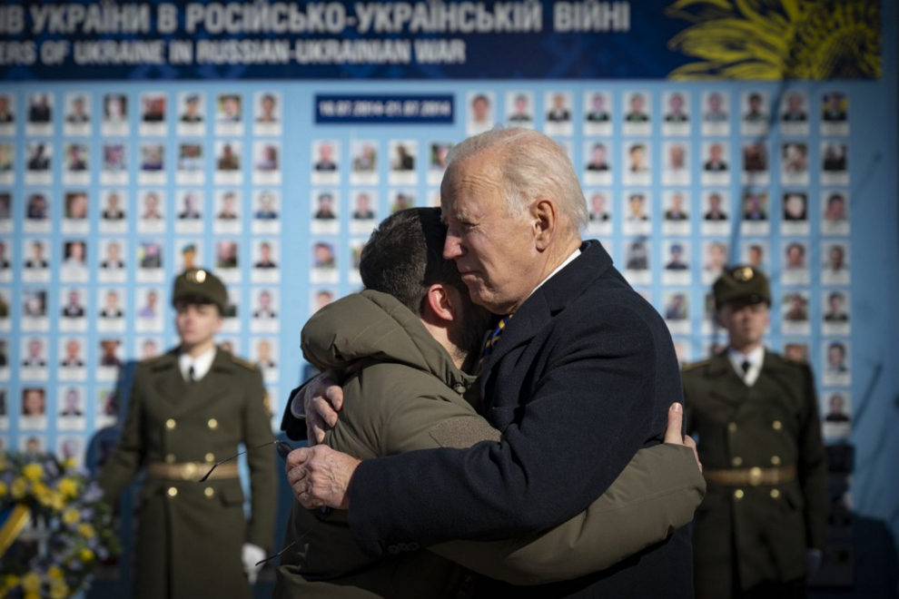 February 20, 2023, Ukraine, Ukraine, Ukraine: US President Joe Biden meets with Ukrainian President Volodymyr Zelensky in Kyiv, Ukraine on February 20, 2023. US President Joe Biden made a surprise trip to Kyiv ahead of the first anniversary of Russias invasion of Ukraine,Image: 757335621, License: Rights-managed, Restrictions: , Model Release: no, Credit line: President Of Ukraine / Zuma Press / ContactoPhoto.Editorial licence valid only for Spain and 3 MONTHS from the date of the image, then delete it from your archive. For non-editorial and non-licensed use, please contact EUROPA PRESS...20/02/2023[[[EP]]]