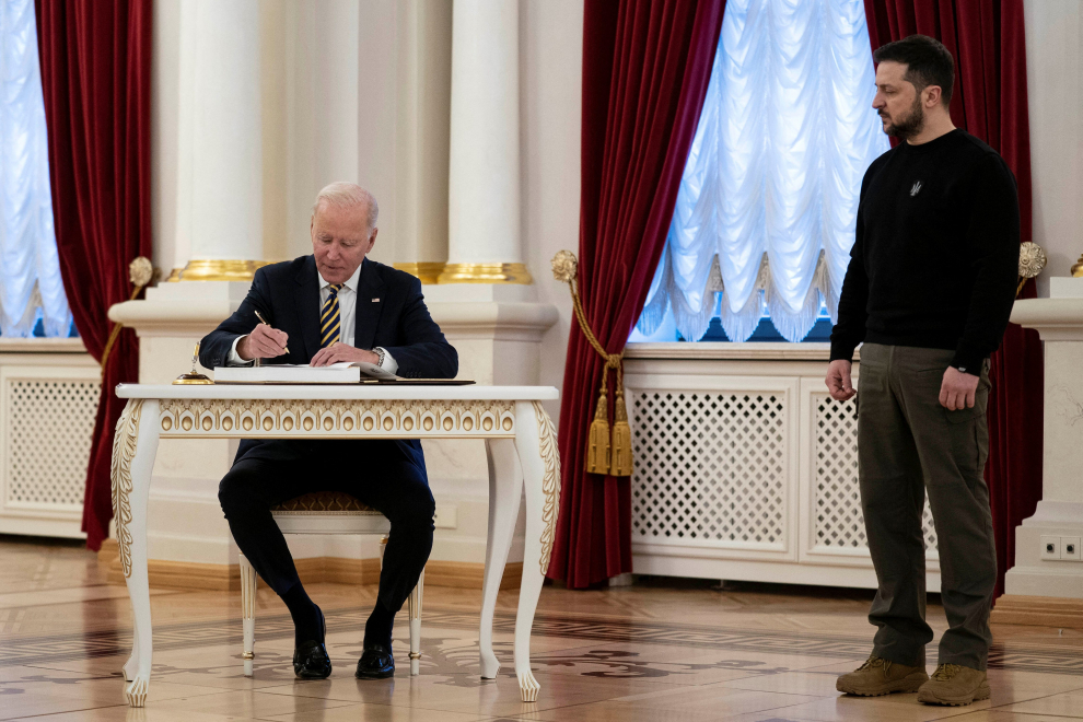 Un año de la guerra en Ucrania: Joe Biden visita Kiev y se reúne con Volodomir Zelenski