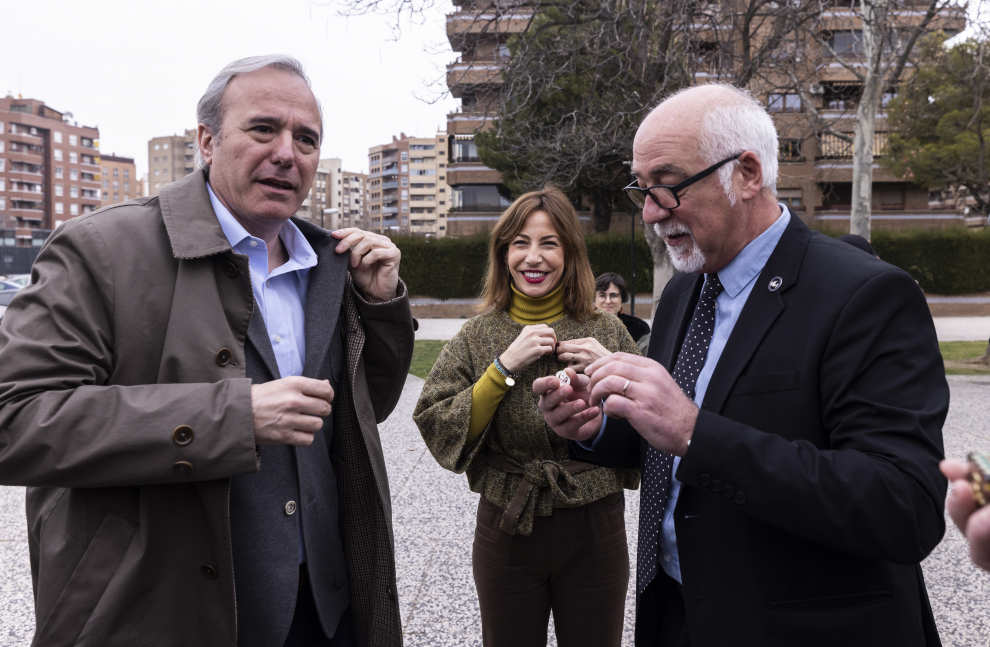 Inauguración del Jardín de la Paz en la Aljafería.