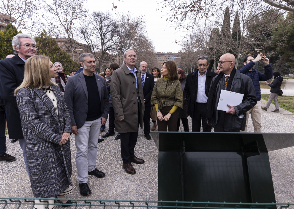 Inauguración del Jardín de la Paz en la Aljafería.