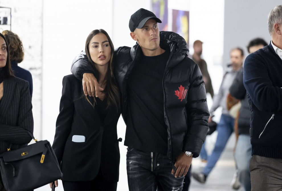 Marcos Llorente y Patricia Noarbe durante la inauguración de ARCO.