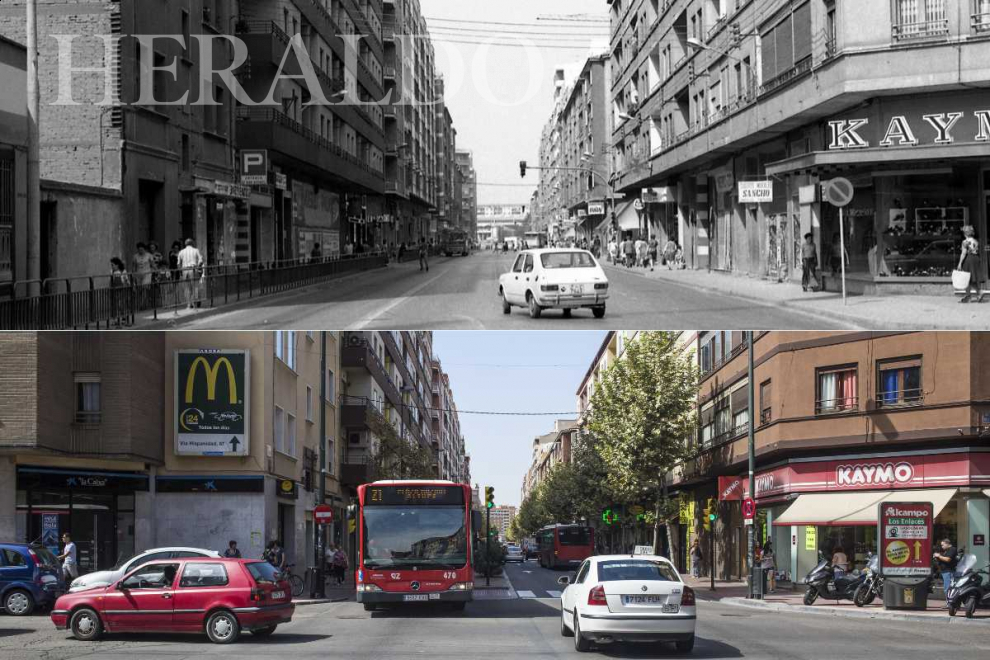Arriba, imagen publicada por HERALDO el 17 de abril de 1970 por el nacimiento de la avenida de Madrid