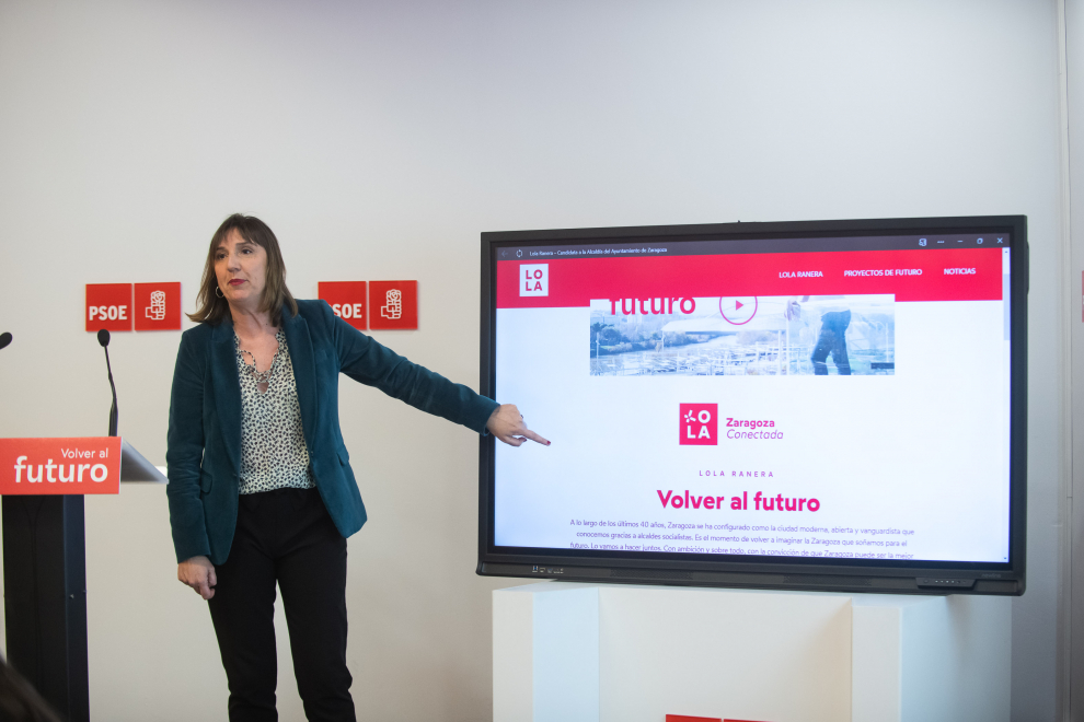 Presentación de la candidatura de Lola Ranera a la alcaldía de Zaragoza