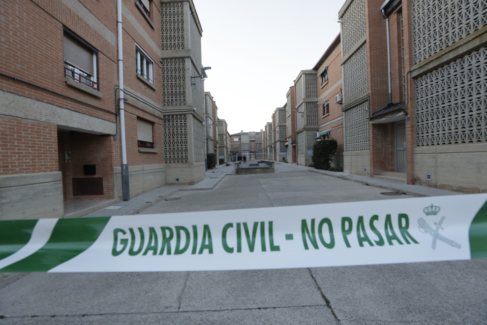 Foto de lugar del asesinato de una mujer en Villanueva de Gállego, un caso de violencia de género