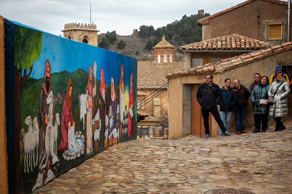 Murales del proyecto Lienzos historia en Daroca.