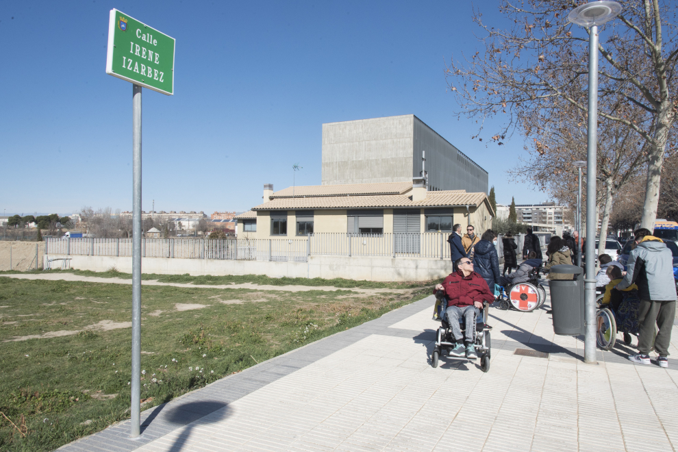Visita al solar cedido por el ayuntamiento a ASPACE para una nueva residencia en la calle Irene Izarbez en Huesca _ 3-3-23 _ Foto Javier Navarro[[[FOTOGRAFOS]]]