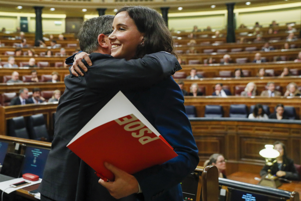 Tenso debate en el Congreso antes de votar la reforma de la ley del 'solo sí es sí'.