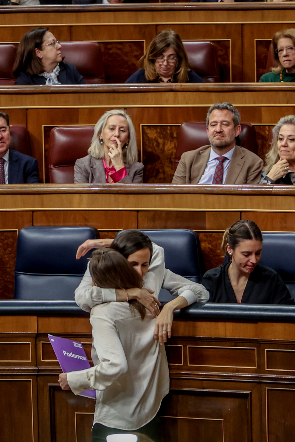 Tenso debate en el Congreso antes de votar la reforma de la ley del 'solo sí es sí'.